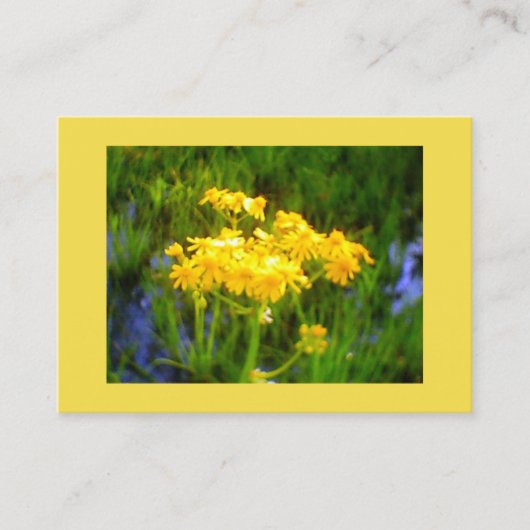 ひまわり青い水の反射 名刺 (正面)