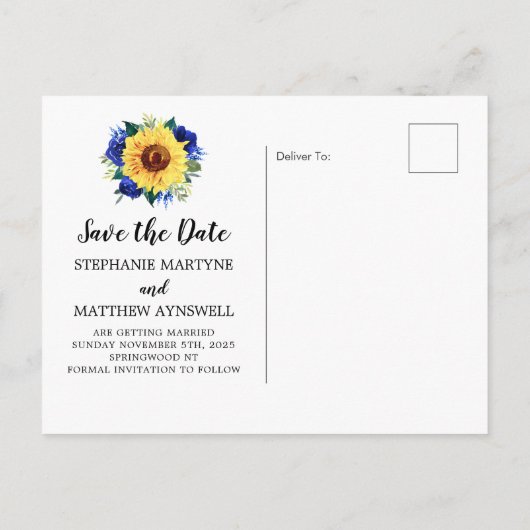 ひまわり青縁どフローラ写真保存日 案内ポストカード (裏面)