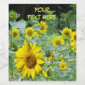 ひまわり顧客。文字飲食品ラベルセット ワインラベル (シングルラベル)