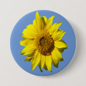 ひまわり顧客。BGカラーボタン 缶バッジ (正面)