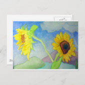 ひまわり風景 ポストカード (正面/裏面)