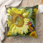 ひまわり饗宴.jpg クッション (ブランケット)