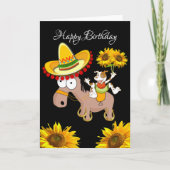 ひまわり馬フローラ折りグリーティングカード カード (正面)