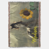 ひまわり馬ブランケット スローブランケット (正面縦)