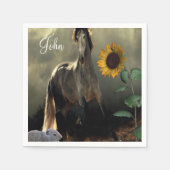 ひまわり馬紙ナプキンス スタンダードカクテルナプキン (正面)