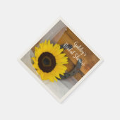 ひまわり馬蹄地方ウェスタンブライダルシャワー スタンダードカクテルナプキン (角)