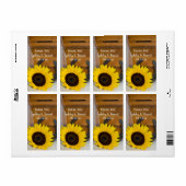 ひまわり馬蹄西結婚のサンキューラベル ラベル (フルシート)