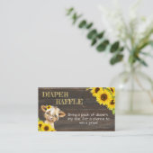 ひまわり高原カウベイビーシャワーオムツラッフル エンクロージャーカード (スタンド正面)