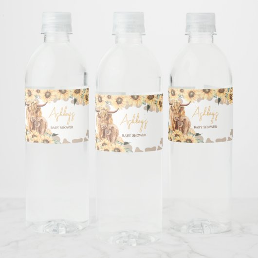 ひまわり高原カウベイビーシャワー ペットボトルラベル (ボトル)