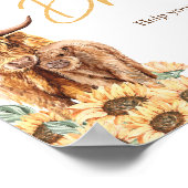 ひまわり高地の牛の赤ちゃんシャワー飲料 ポスター (角)