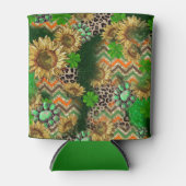 ひまわり鮮やかとシャムロック 缶クーラー (正面)