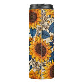 ひまわり鮮やかの夢:どこの園芸開花 タンブラー (裏面)