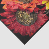 ひまわり鮮やかの色、赤、オレンジ、黄 薄葉紙 (詳細)