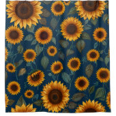 ひまわり鮮やかシャワーカーテンセット シャワーカーテン (正面)