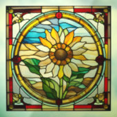 ひまわり鮮やかステンフェイクドグラス ウィンドウサイン (シート3)