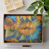 ひまわり鮮やかフローラ及び蝶 薄葉紙 (ギフト)