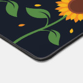 ひまわり鮮やか明るい明るい紅色 デスクマット (コーナー)