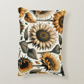 ひまわり鮮やか模様 アクセントクッション (裏面(縦))