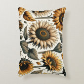 ひまわり鮮やか模様 アクセントクッション (正面(垂直))