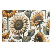 ひまわり鮮やか模様 枕カバー (裏面)