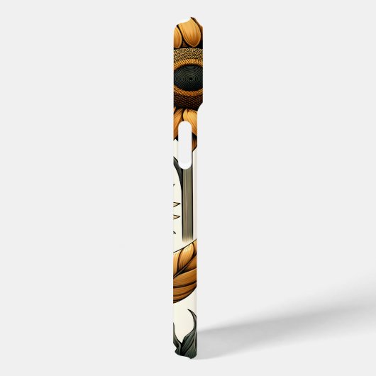 ひまわり鮮やか模様 Case-Mate iPhoneケース (裏面 / 右)