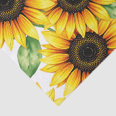 ひまわり鮮やか花の水彩模様 薄葉紙 (詳細)