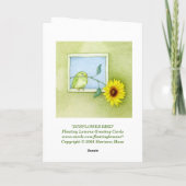 ひまわり鳥の母のデイカード カード (裏面)