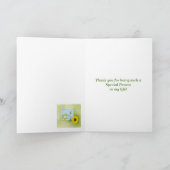 ひまわり鳥の母のデイカード カード (内部)