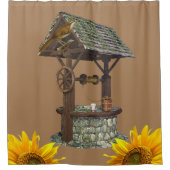 ひまわり鳥井戸シャワーカーテン シャワーカーテン (正面)