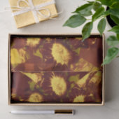 ひまわり黄色い茶色の国素朴の切り離し 薄葉紙 (ギフト)