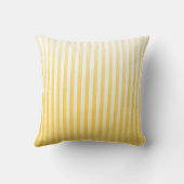 ひまわり黄色と白のグラデーション付きストライプ クッション (裏面)