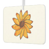 ひまわり黄色のマーカー手描き カーエアーフレッシュナー (左)