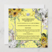 ひまわり黄色の国のさびれた夏の輝き 招待状 (裏面)