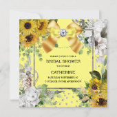 ひまわり黄色の国のさびれた夏の輝き 招待状 (正面)