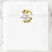 ひまわり黄色の国フローラ母の日 ラウンドシール (バッグ)