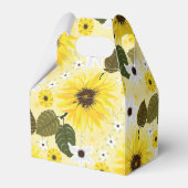 ひまわり黄色の国花ガーデン | ウェディング フェイバーボックス (裏面サイド)