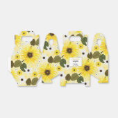 ひまわり黄色の国花ガーデン | ウェディング フェイバーボックス (折り畳みなし)