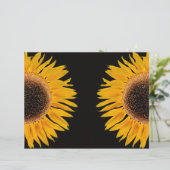 ひまわり黄色の対称黒い背景 (スタンド正面)