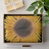 ひまわり黄色の対称黒い背景 薄葉紙 (ギフト)