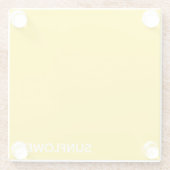 ひまわり黄色の色名 ガラスコースター (裏面)