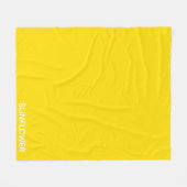 ひまわり黄色の色名 フリースブランケット (正面(横))