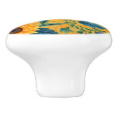 ひまわり黄色の花 セラミックノブ (側面)