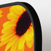 ひまわり黄色オレンジピックボールカラフルパドル ピックルボールラケット (左詳細)