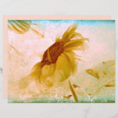 ひまわり黄色セピアヴィンテージアンティークテクスチャ (正面/裏面)