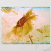 ひまわり黄色セピアヴィンテージアンティークテクスチャ (正面)