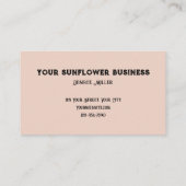 ひまわり黄色セピアヴィンテージアンティークテクスチャ 名刺 (裏面)