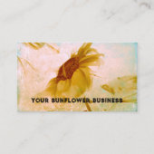 ひまわり黄色セピアヴィンテージアンティークテクスチャ 名刺 (正面)