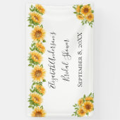 ひまわり黄色フローラブライダルシャワー 横断幕 (縦)