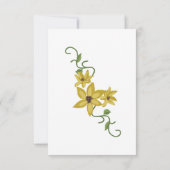 ひまわり黄色フローラ植物手描き油 出欠カード (裏面)