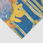 ひまわり黄色フローラ水彩ブルー 薄葉紙 (詳細)